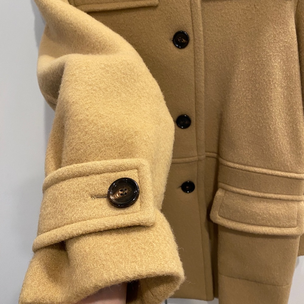Chloe coat virgin wool mohair wool camel color Sz 42 - Picture 12 of 14